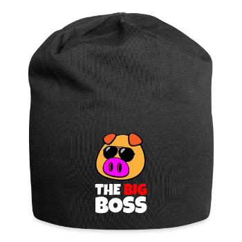 Schwein Boss Chef Vorgesetzter Geschenkidee - Jersey-Beanie - Schwarz - Vorne
