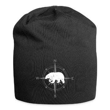 Compass with polar bear | Nordland - Jersey Beanie - black - Front