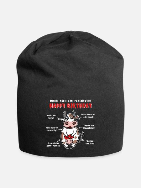 Alles Gute Geburtstag Geburtstagsspruch Lustig - Jersey-Beanie - Schwarz