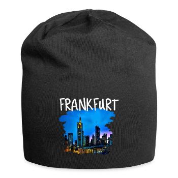 Skyline de Francfort - Bonnet en jersey - noir - Devant