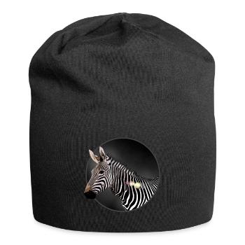 Zebra - Jersey-Beanie - Schwarz - Vorne