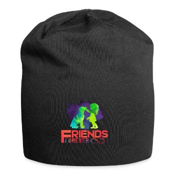 Dog friends forever childhood - Jersey Beanie - black - Front