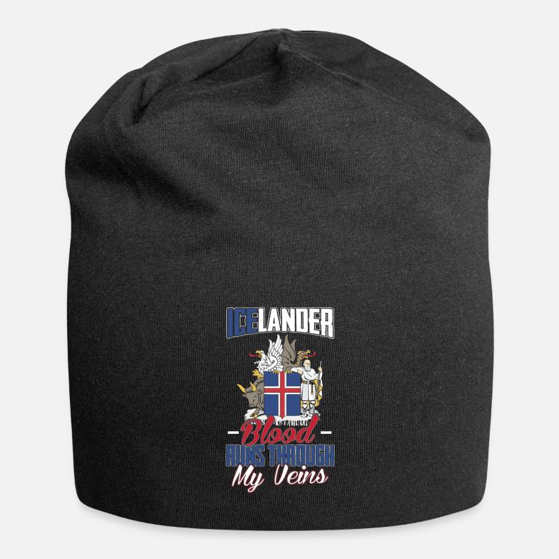 Island - Jersey-Beanie - Schwarz