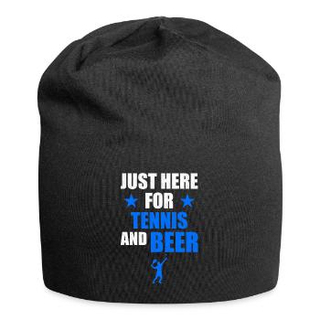 Tennis und Bier - Jersey-Beanie - Schwarz - Vorne
