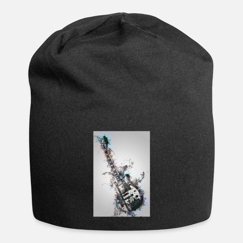 Guitare - Bonnet en jersey - noir
