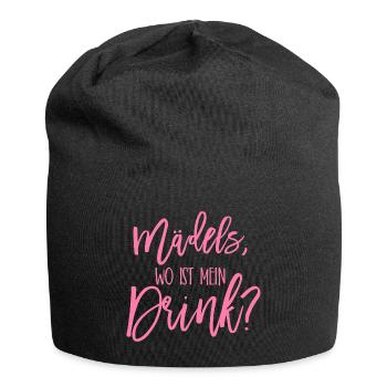 Mädels wo ist mein drink JGA Geschenk - Jersey-Beanie - Schwarz - Vorne