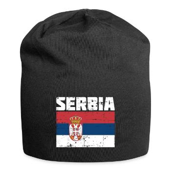 Serbie cadeau drapeau tshirt drapeau Serbie - Bonnet en jersey - noir - Devant