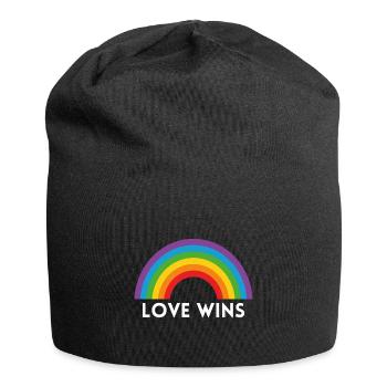 Love wins LGBT Geschenk - Jersey-Beanie - Schwarz - Vorne