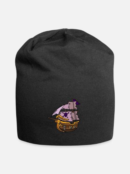 Piraten Schiff Pirate Boat Captain - Jersey-Beanie - Schwarz