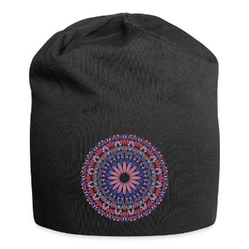 Mandala - Jersey-Beanie - Schwarz - Vorne