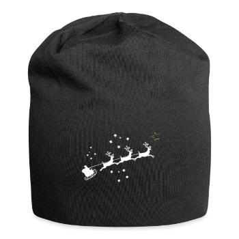 Weihnachtsmann Rentiere - Jersey-Beanie - Schwarz - Vorne