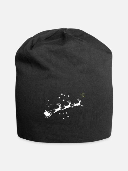 Weihnachtsmann Rentiere - Jersey-Beanie - Schwarz