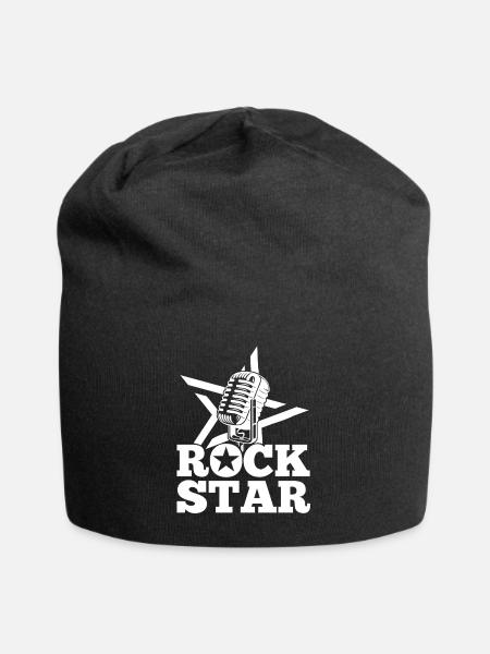 Rock Star Music Rock and Roll - Jersey Beanie - black