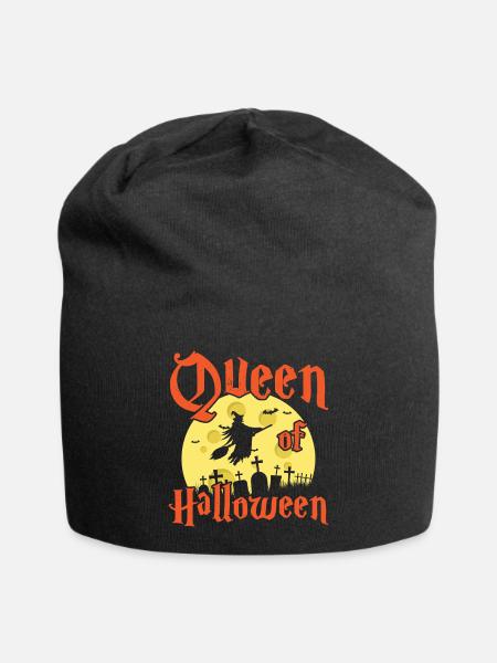 Halloween grusel horror Hexe - Jersey-Beanie - Schwarz