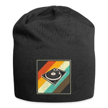 VINYL RETRO vinyl record music - Jersey Beanie - black - Front