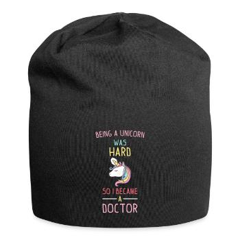 So i became a Doctor Phd Abschluss Geschenk - Jersey-Beanie - Schwarz - Vorne