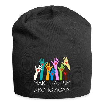 Make Racism Wrong Again Anti-Racism Gift - Jersey Beanie - black - Front