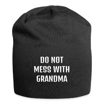 NE MESURE PAS AVEC GRANDMA - Bonnet en jersey - noir - Devant