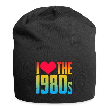 80s j'aime la musique des années 80 - Bonnet en jersey - noir - Devant