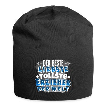 Erzieher - Jersey-Beanie - Schwarz - Vorne