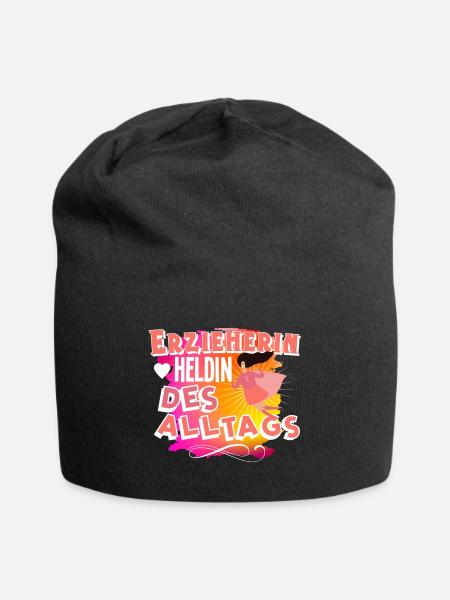 Erzieherin - Jersey-Beanie - Schwarz