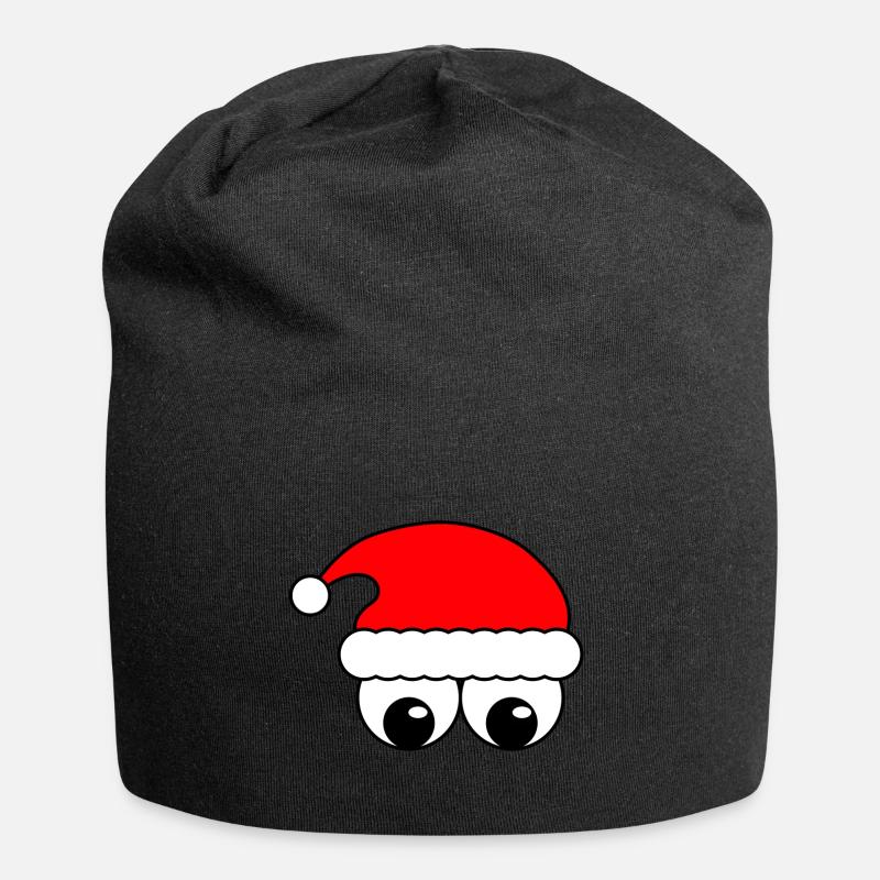 Lustiger Weihnachtsmann - Jersey-Beanie - Schwarz