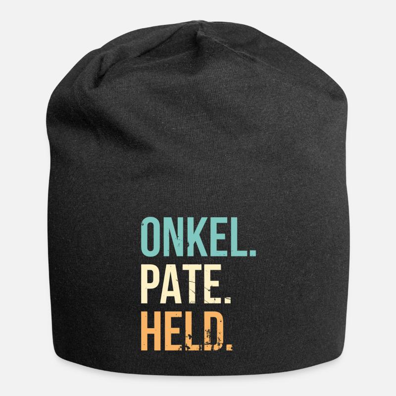 Onkel Pate Held Geschenk - Jersey-Beanie - Schwarz