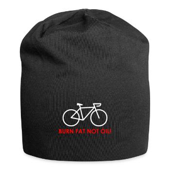 BURN FAT NOT OIL! - Jersey-Beanie - Schwarz - Vorne