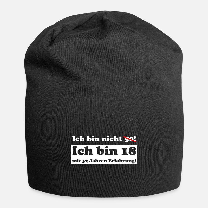 50. Geburtstag - Jersey-Beanie - Schwarz