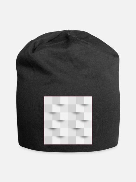 optische Täuschung - Poster - Jersey-Beanie - Schwarz