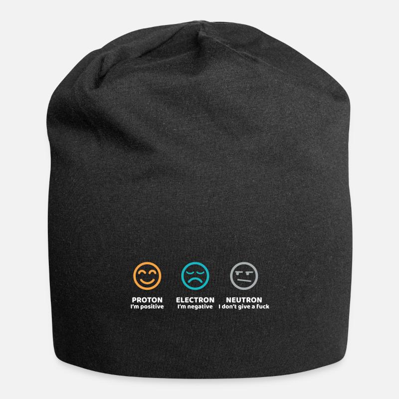 Cadeau Science Proton Electron Neutron - Bonnet en jersey - noir