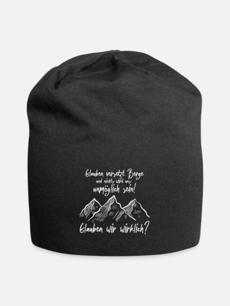 Berge versetzen - Jersey-Beanie - Schwarz