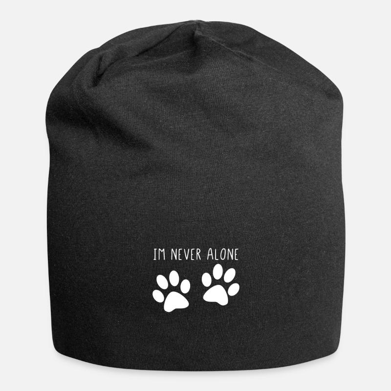 Im never alone - Jersey-Beanie - Schwarz