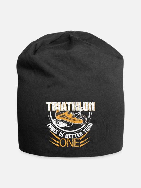 Triathlon Geschenk - Jersey-Beanie - Schwarz