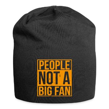 People not a big Fan Introvert Antisocial Gift - Jersey Beanie - black - Front