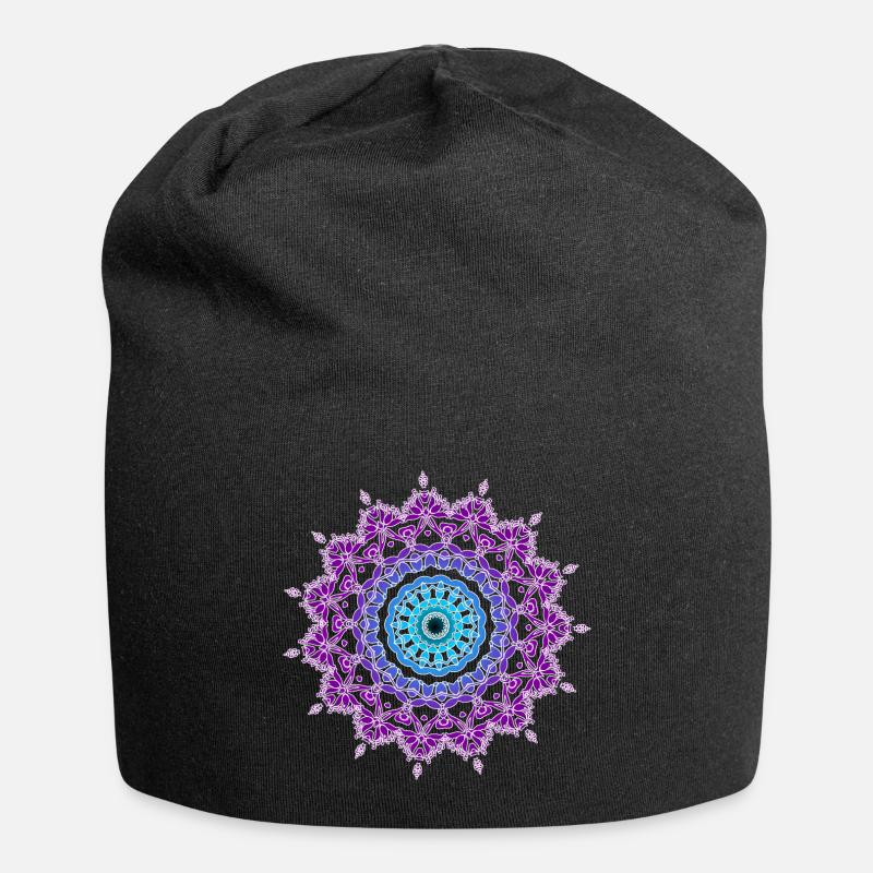 Mandala - Bonnet en jersey - noir