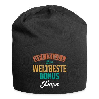 Offiziell der Weltbeste Bonus Papa Geschenk - Jersey-Beanie - Schwarz - Vorne