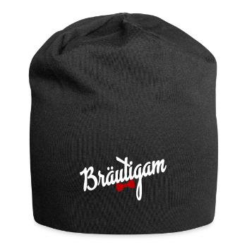 Bräutigam - Jersey-Beanie - Schwarz - Vorne