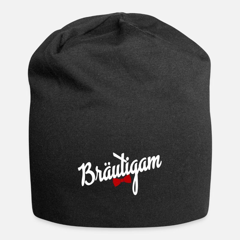 Bräutigam - Jersey-Beanie - Schwarz