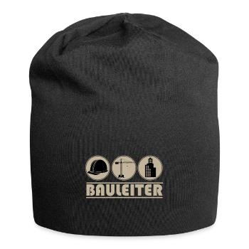 Bauleiter - Baustelle - Jersey-Beanie - Schwarz - Vorne