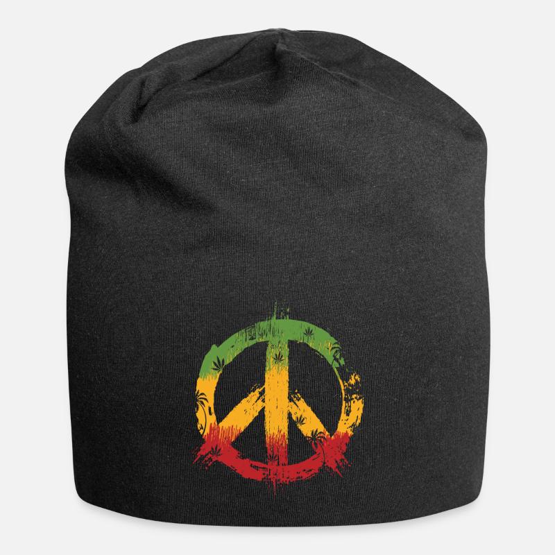 reggae peace - Bonnet en jersey - noir