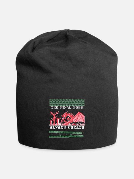 the latest boss of video games still cheats - Jersey Beanie - black