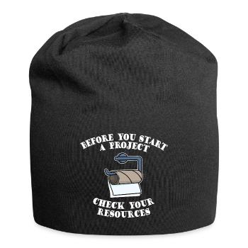 Projekt Projektmanager Lustig Sprüche Humorvoll - Jersey-Beanie - Schwarz - Vorne