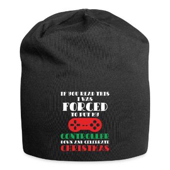I was forced to put my Controller down Weihnachten - Jersey-Beanie - Schwarz - Vorne