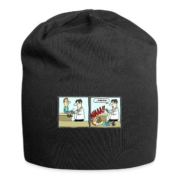 Fussballer Comic Cartoon Fussball Lustig Witzig - Jersey-Beanie - Schwarz - Vorne