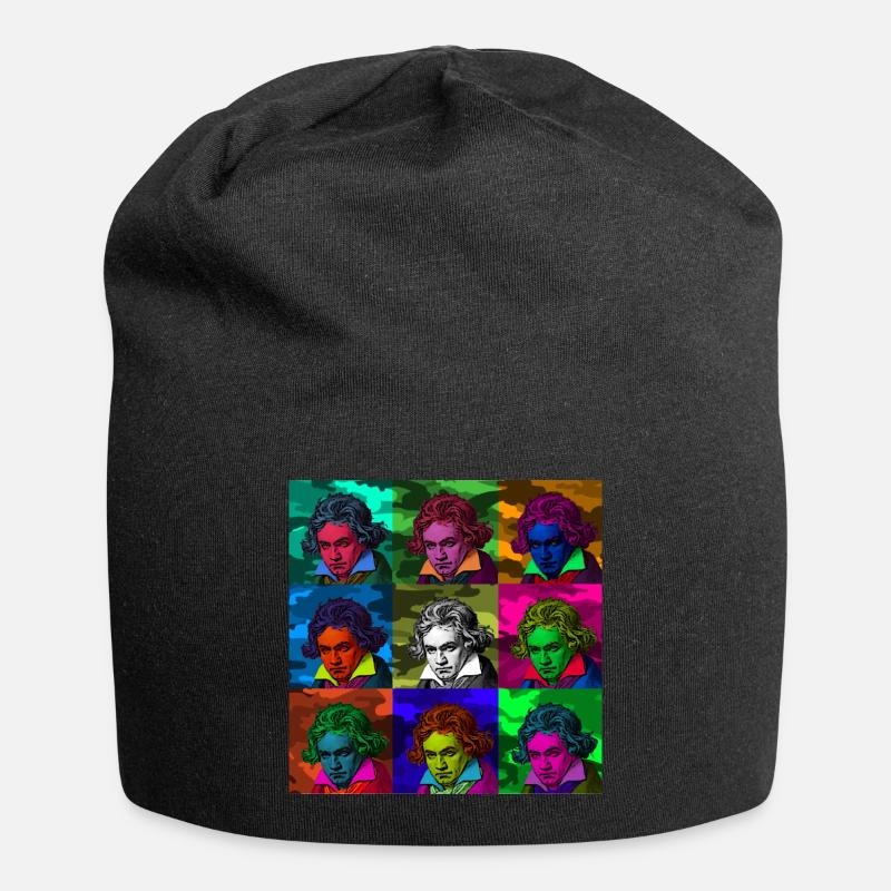 Pop art Ludwig van Beethoven - Bonnet en jersey - noir