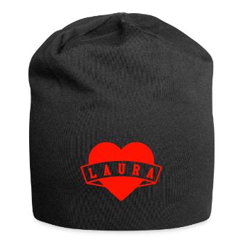 Vorname Laura - Jersey-Beanie - Schwarz - Vorne