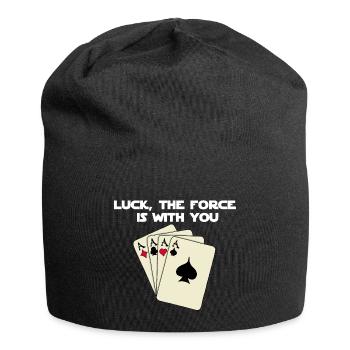 Luck is with you in poker! - Jersey Beanie - black - Front