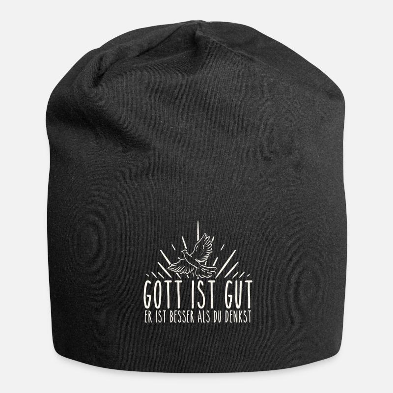 Gott ist gut! - Jersey-Beanie - Schwarz