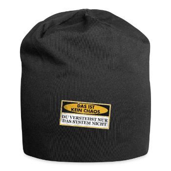Chaos - Chaotisch - Chaot - Jersey-Beanie - Schwarz - Vorne